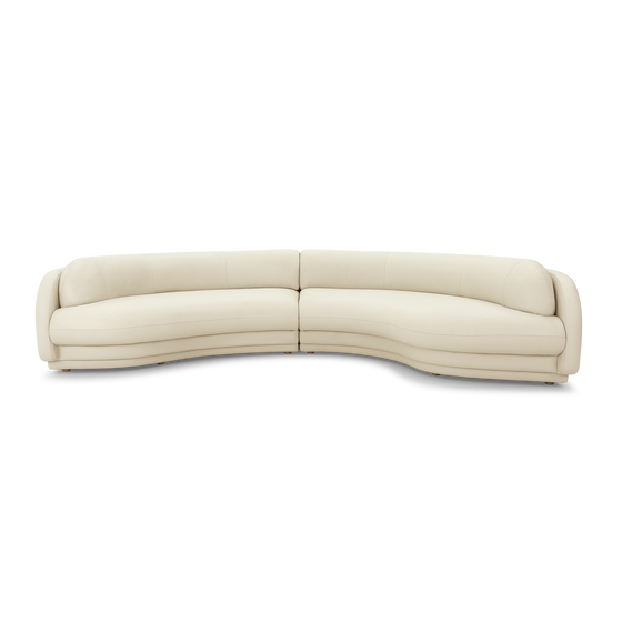 Poet Leather 4 Seat RAF Terminal Sofa - [ Simpson Cream ]