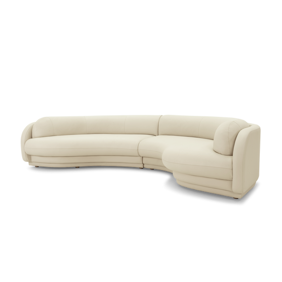Poet Leather 4 Seat RAF Terminal Sofa - [ Simpson Cream ]