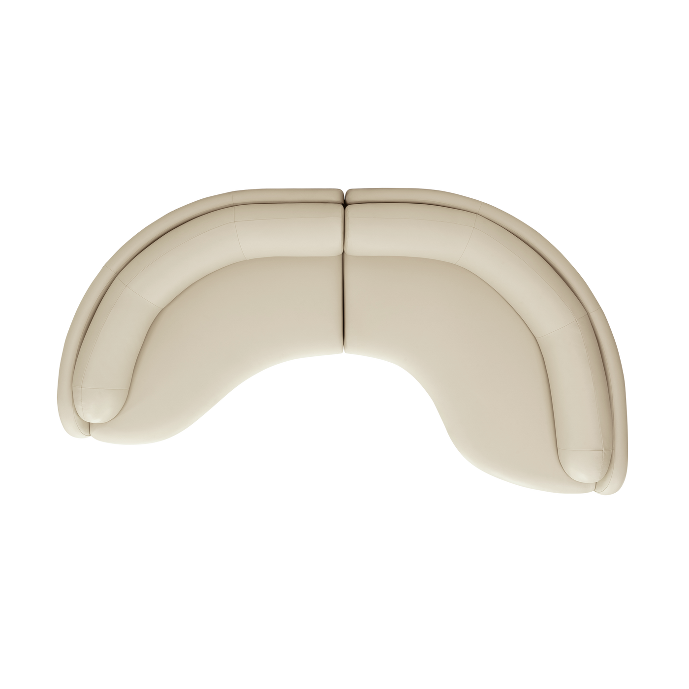 Poet Leather 4 Seat RAF Terminal Sofa - [ Simpson Cream ]