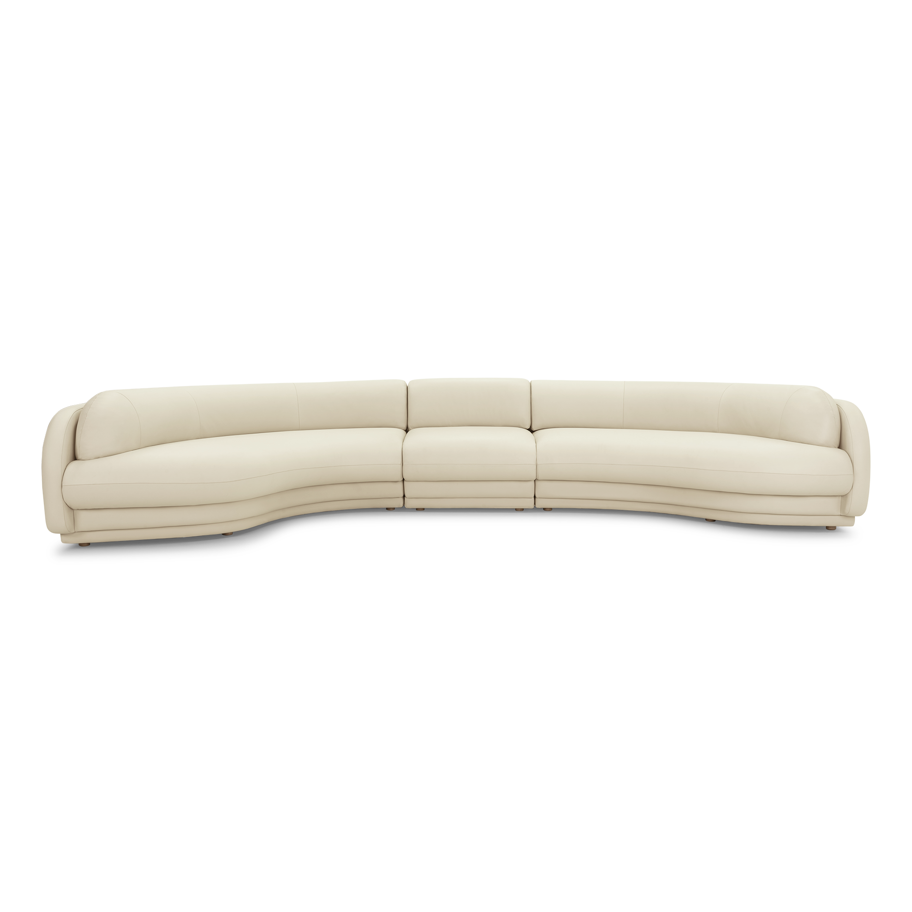 Poet Leather 5 Seat LAF Terminal Sofa - [ Simpson Cream ]