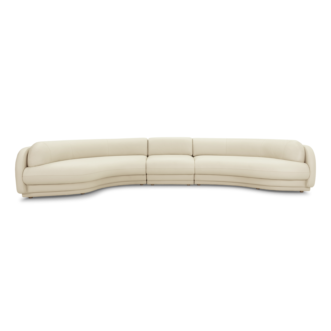 Poet Leather 5 Seat LAF Terminal Sofa - [ Simpson Cream ]