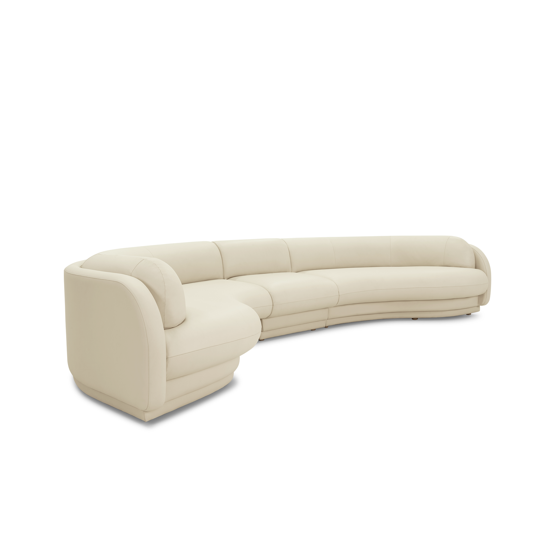 Poet Leather 5 Seat LAF Terminal Sofa - [ Simpson Cream ]