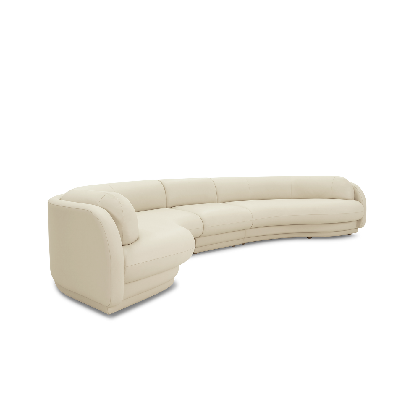 Poet Leather 5 Seat LAF Terminal Sofa - [ Simpson Cream ]