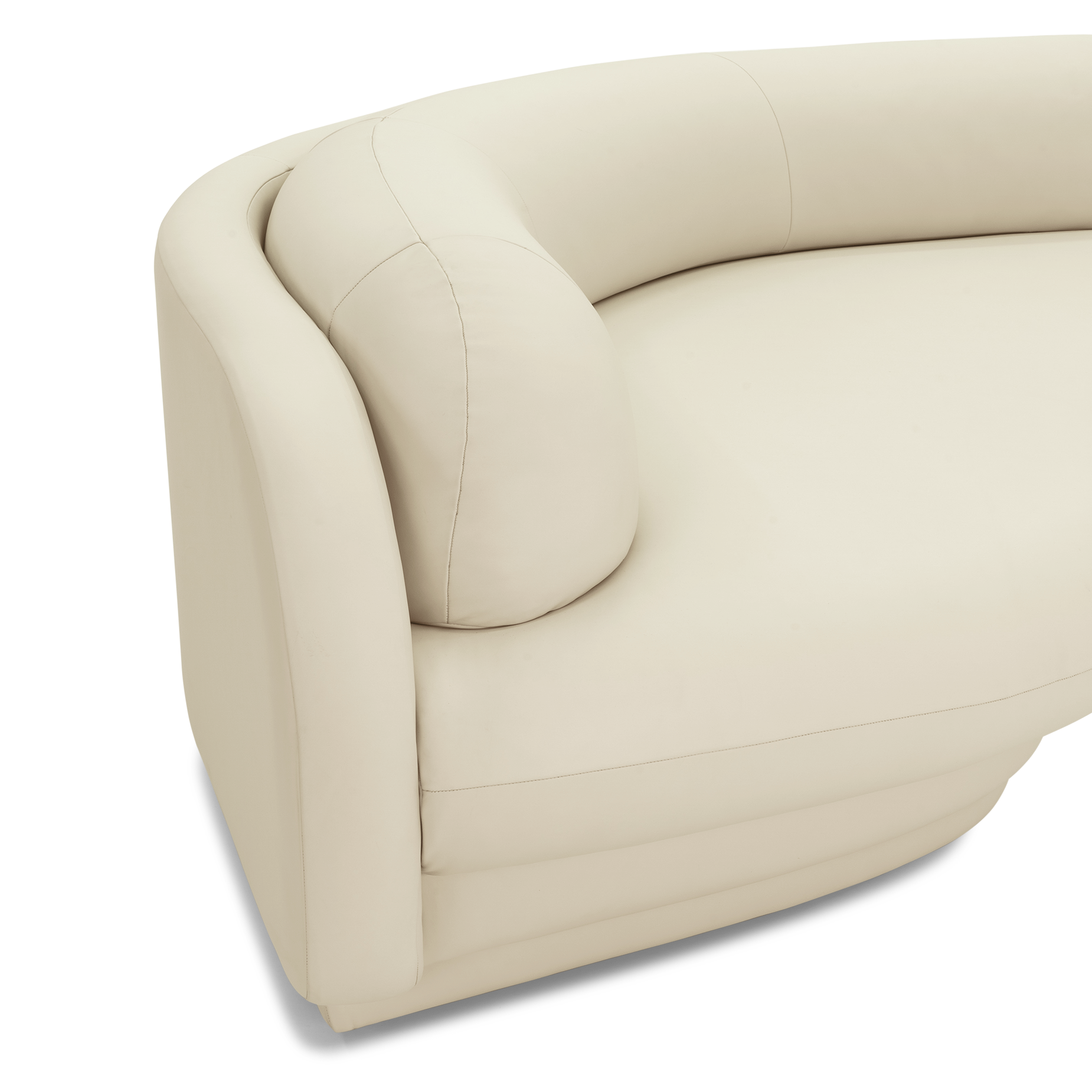 Poet Leather 5 Seat LAF Terminal Sofa - [ Simpson Cream ]