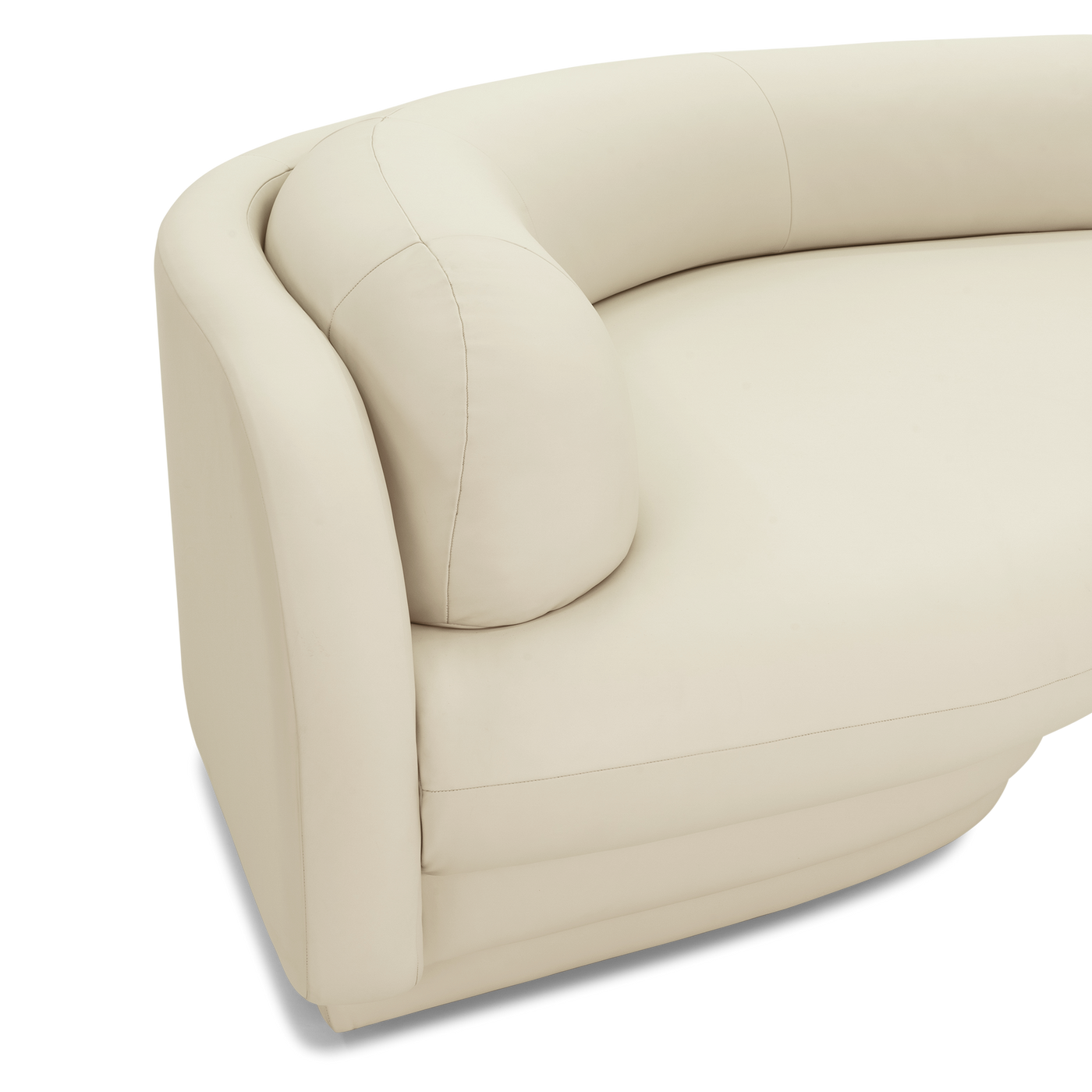 Poet Leather 5 Seat LAF Terminal Sofa - [ Simpson Cream ]