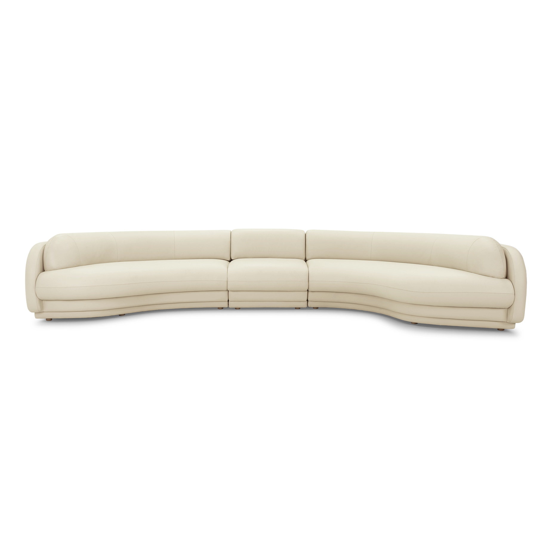 Poet Leather 5 Seat RAF Terminal Sofa - [ Simpson Cream ]