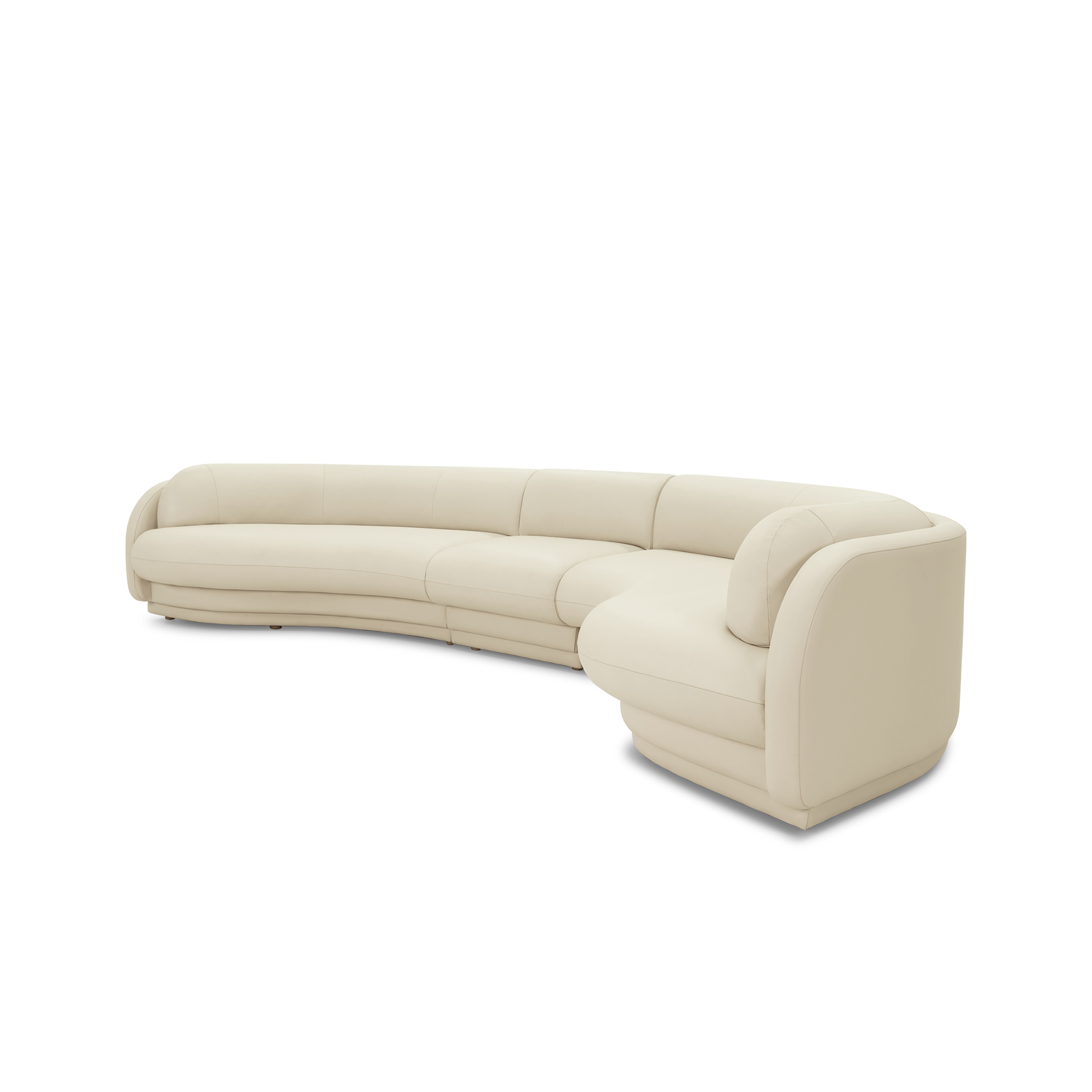 Poet Leather 5 Seat RAF Terminal Sofa - [ Simpson Cream ]