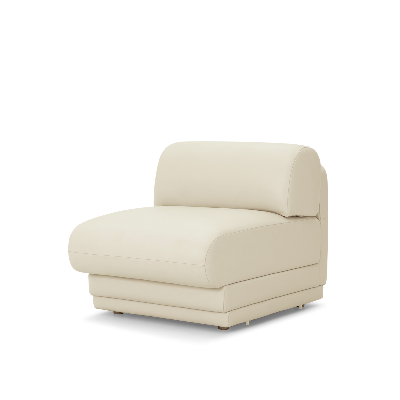 Poet Leather Armless Modular Piece - [ Simpson Cream ]