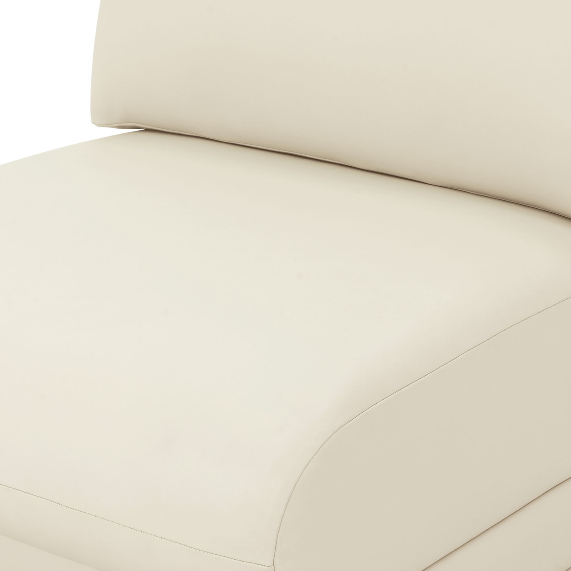 Poet Leather Armless Modular Piece - [ Simpson Cream ]