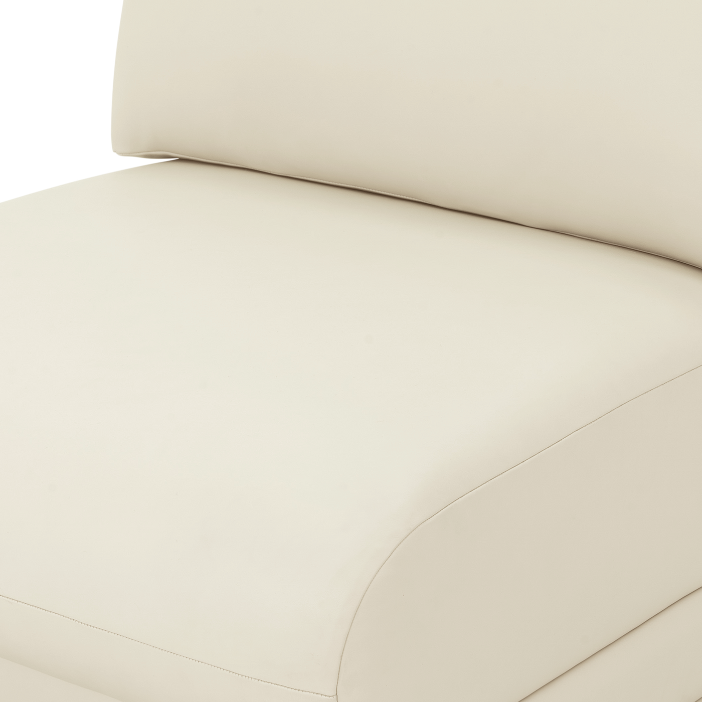 Poet Leather Armless Modular Piece - [ Simpson Cream ]