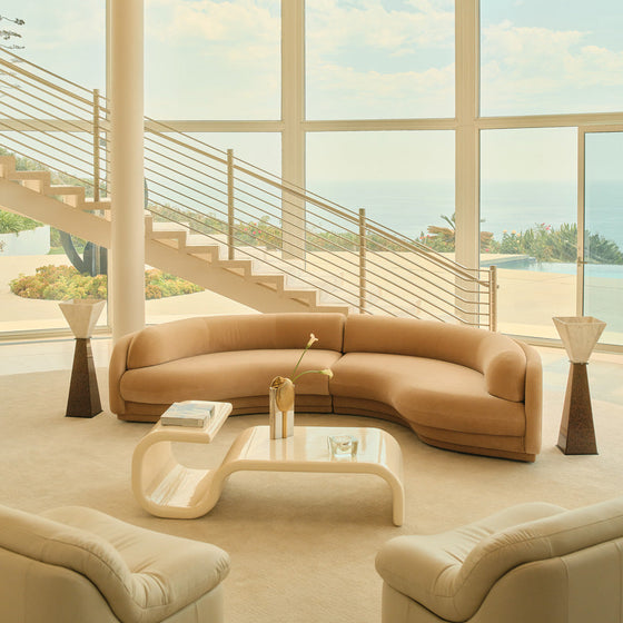 Poet 4 Seat LAF Terminal Sofa - [ Malibu Dune ]