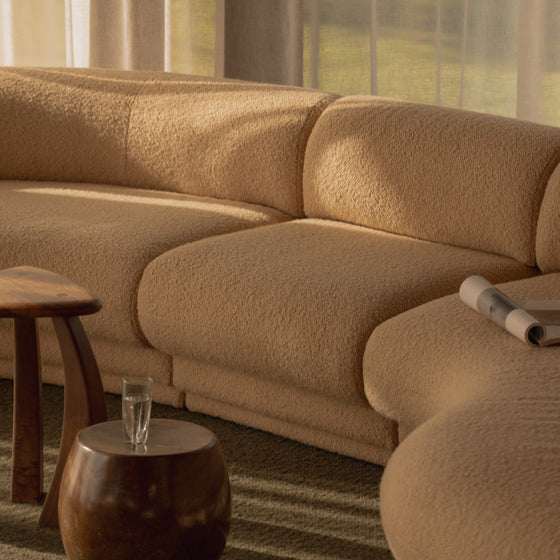 Poet Armless Modular Piece - [ Airlie Camel ]