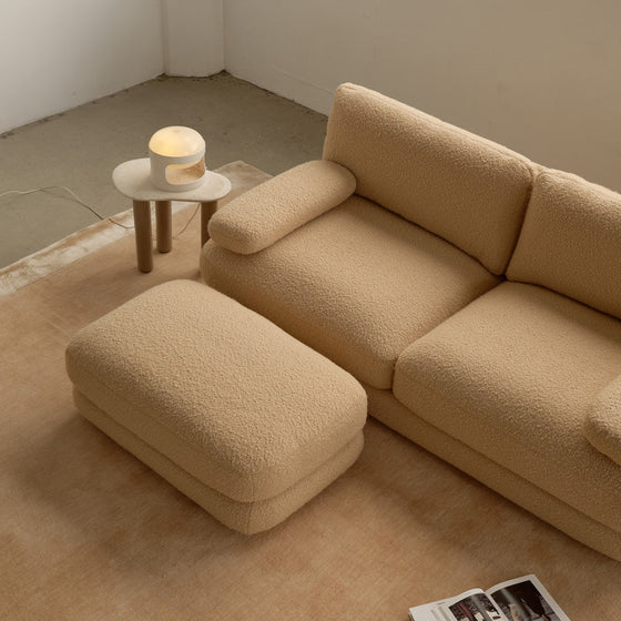 Stack Small Ottoman - [ Airlie Camel ]