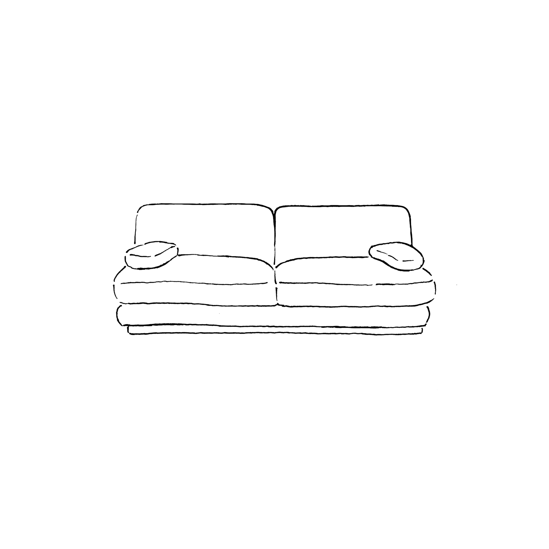 Stack 3 Seat Sofa Cover - [ Cabarita Natural ]