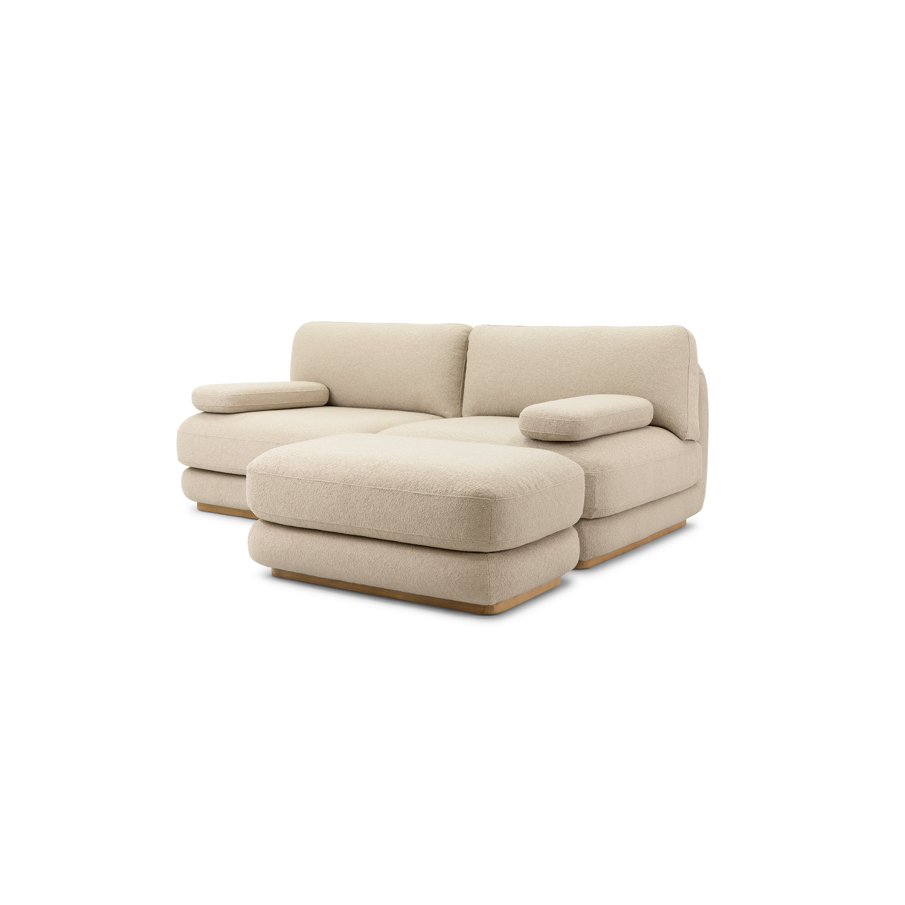 Stack Outdoor 3 Seat Sofa - [ Wategos Blonde ]