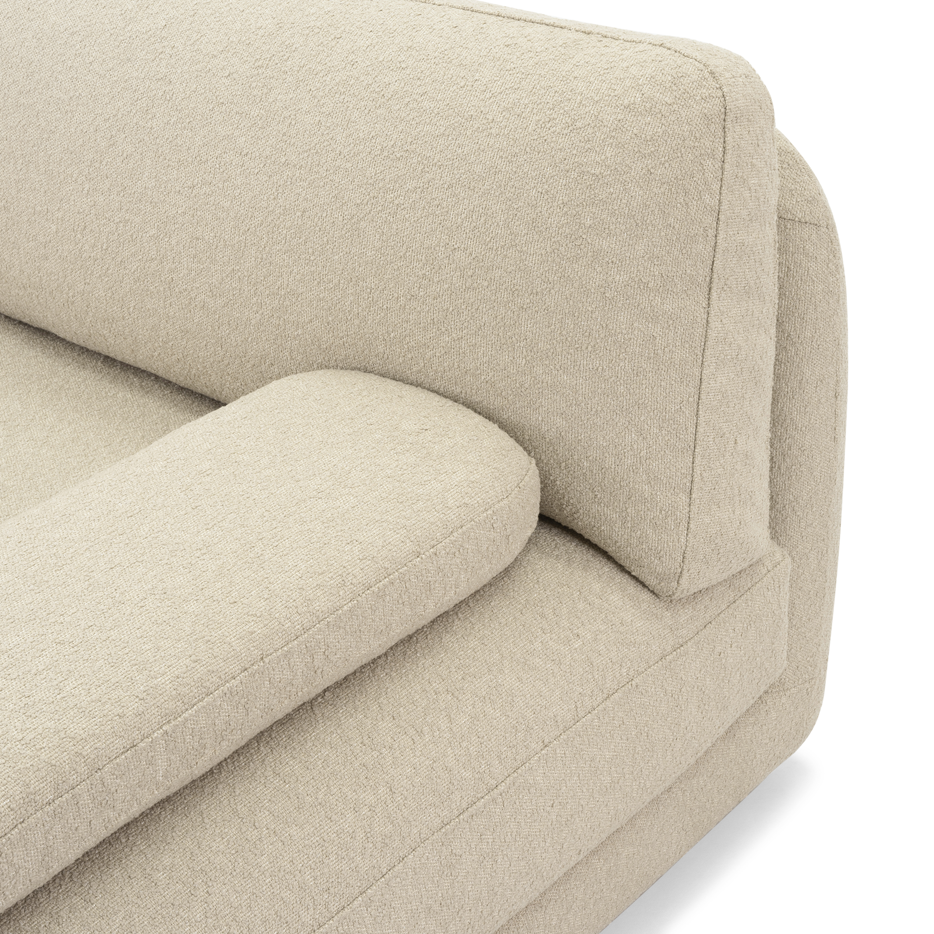 Stack Outdoor 3 Seat Sofa - [ Wategos Blonde ]