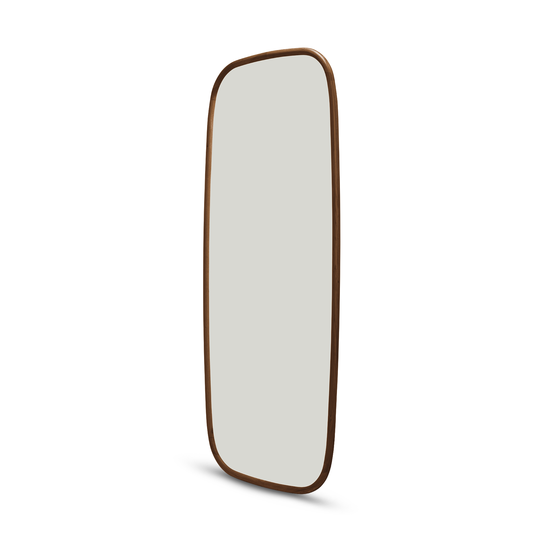 Trim Floor Leaning Mirror - [ Walnut ]