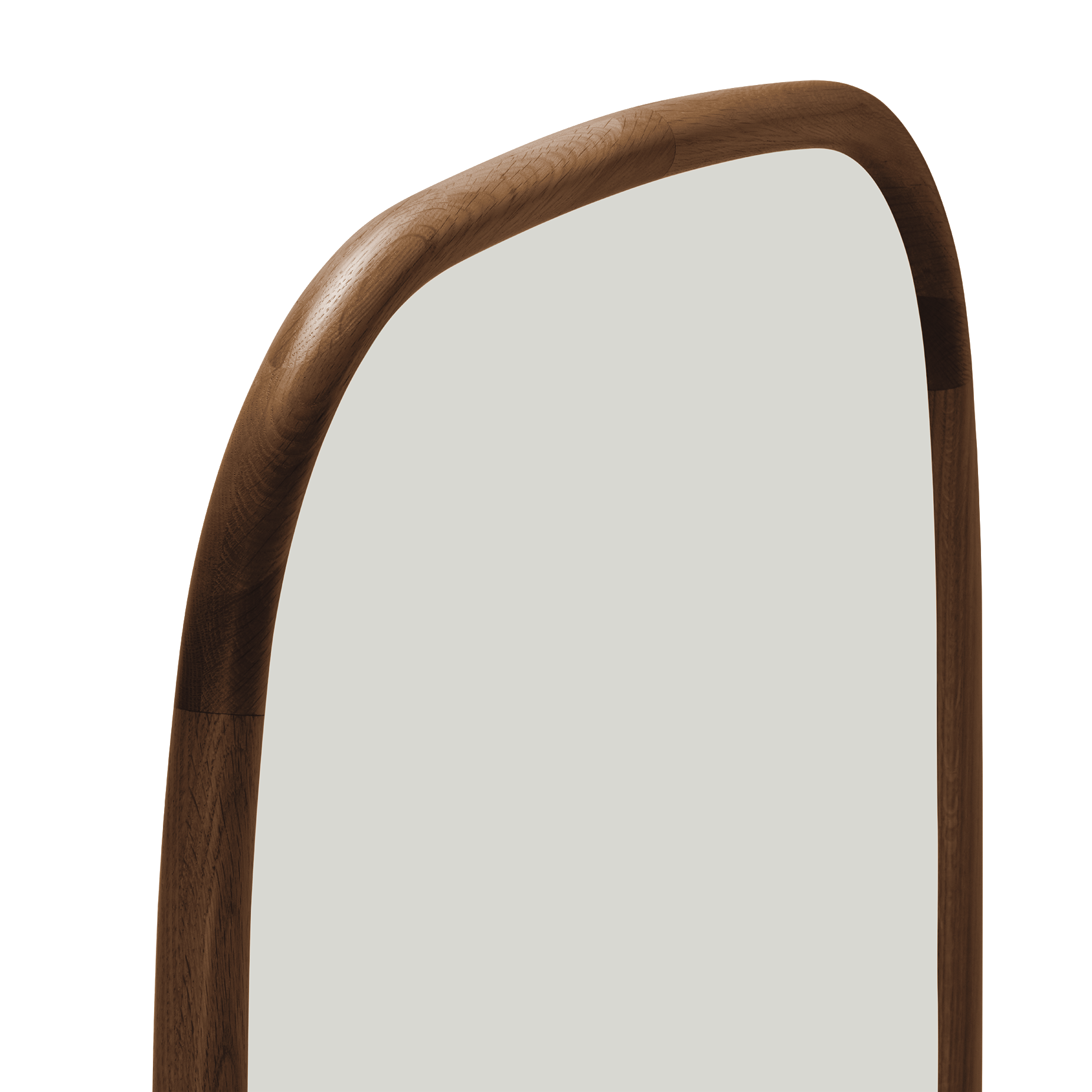 Trim Floor Leaning Mirror - [ Walnut ]