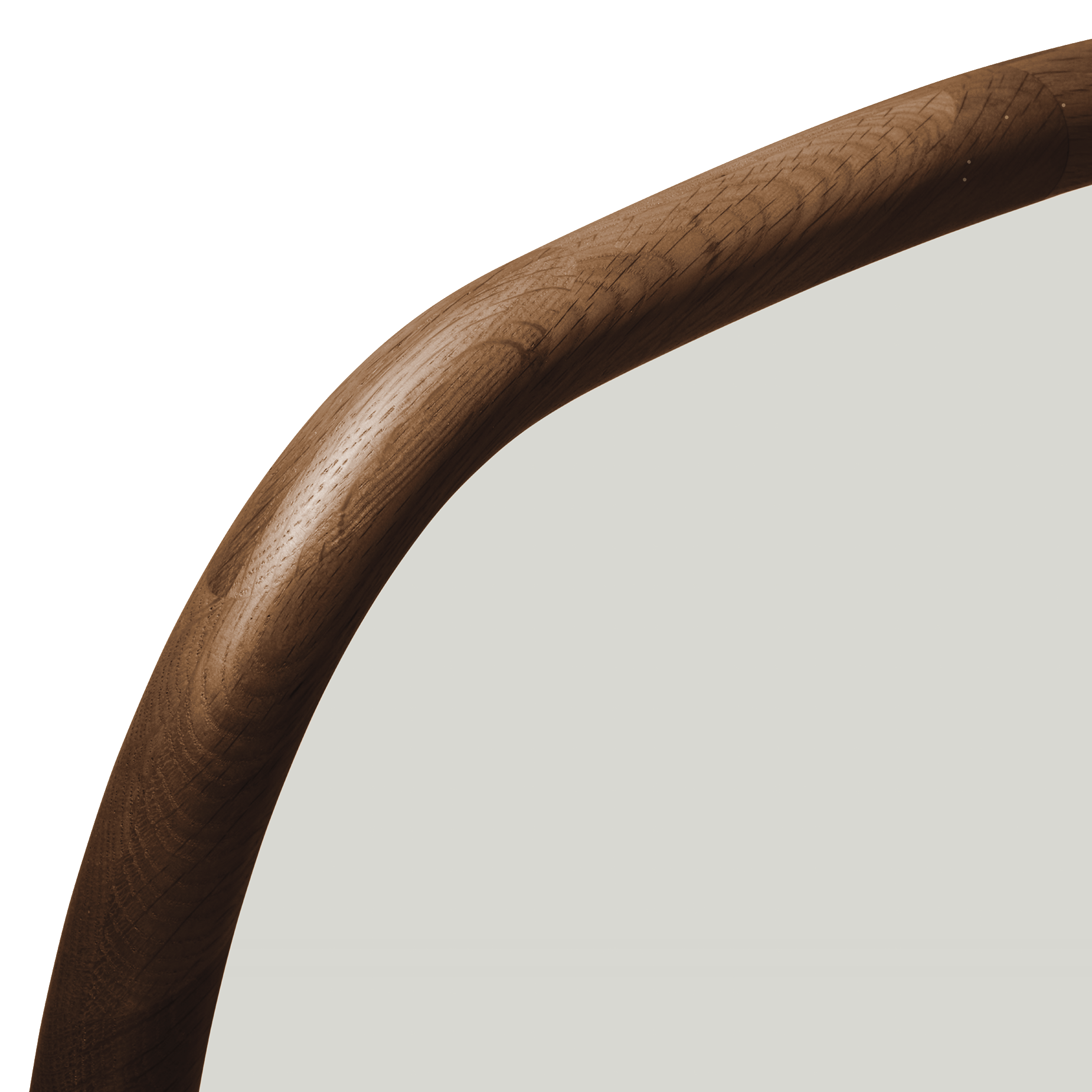 Trim Floor Leaning Mirror - [ Walnut ]