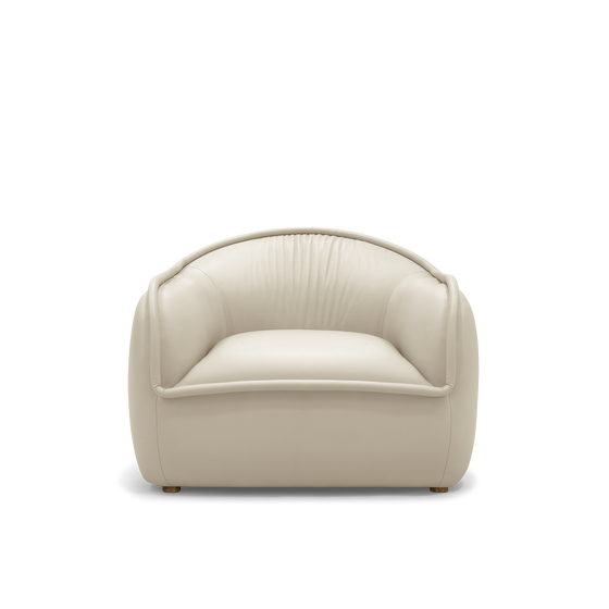 Tubo Leather Occasional Chair - [ Simpson Cream ]
