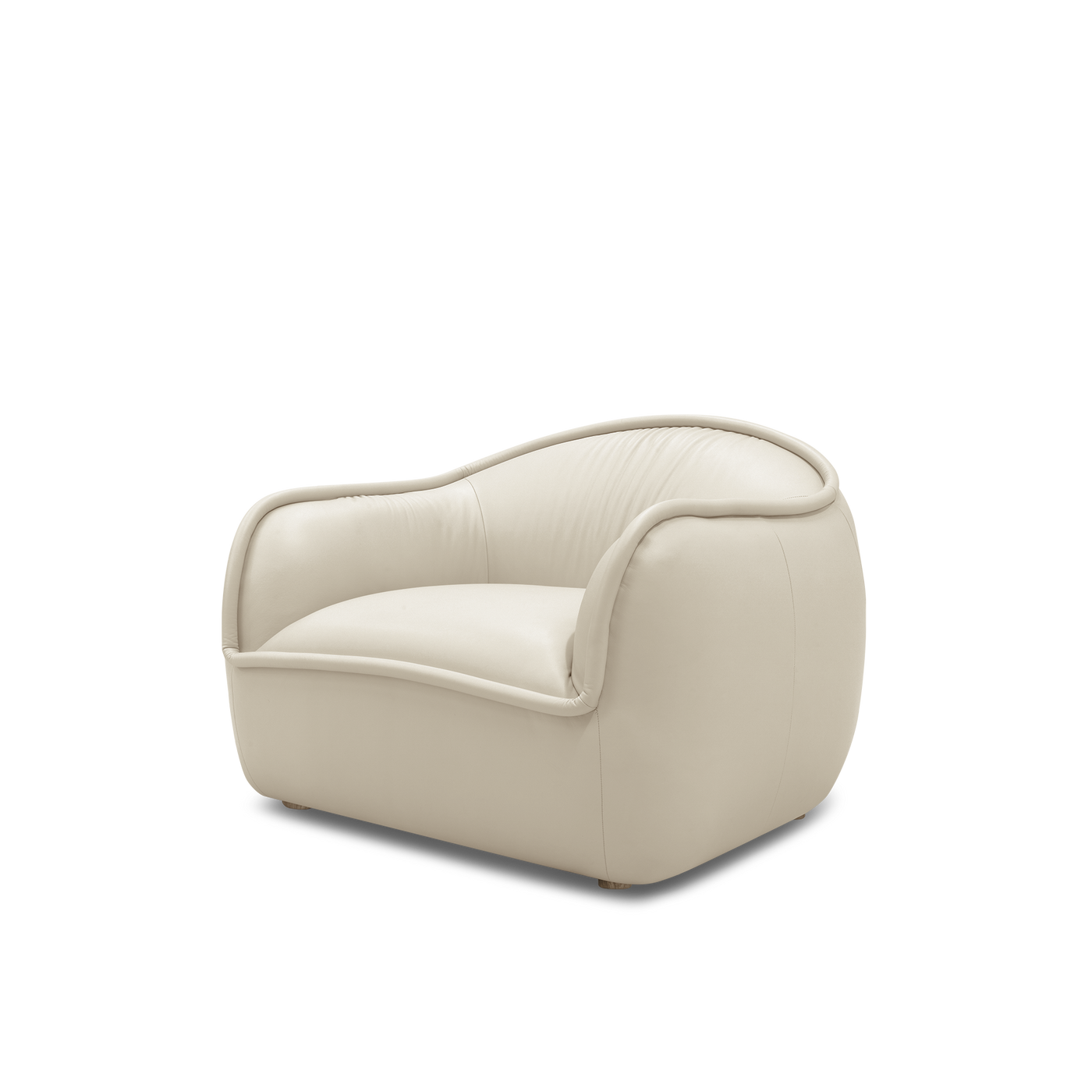 Tubo Leather Occasional Chair - [ Simpson Cream ]