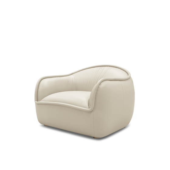Tubo Leather Occasional Chair - [ Simpson Cream ]