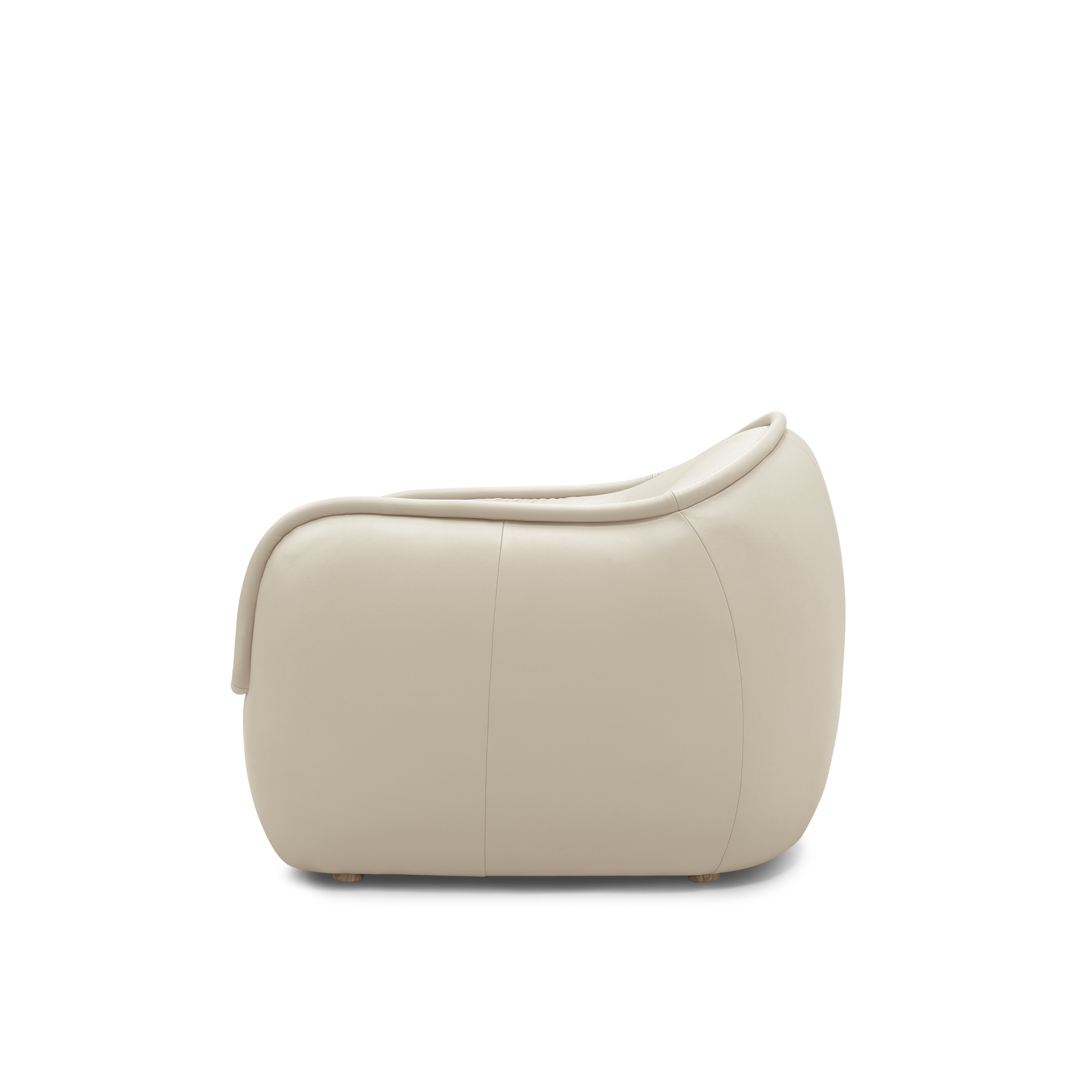 Tubo Leather Occasional Chair - [ Simpson Cream ]