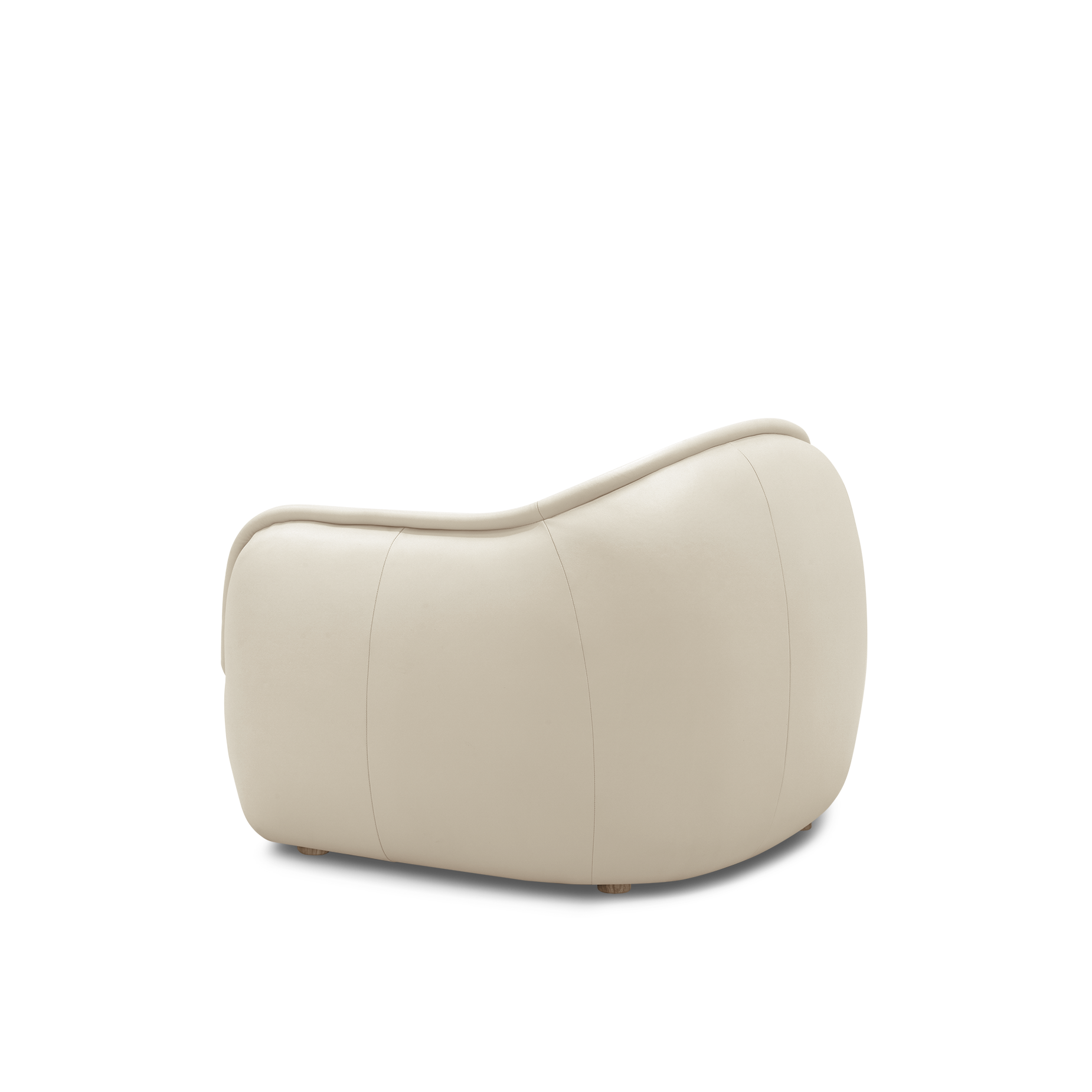 Tubo Leather Occasional Chair - [ Simpson Cream ]