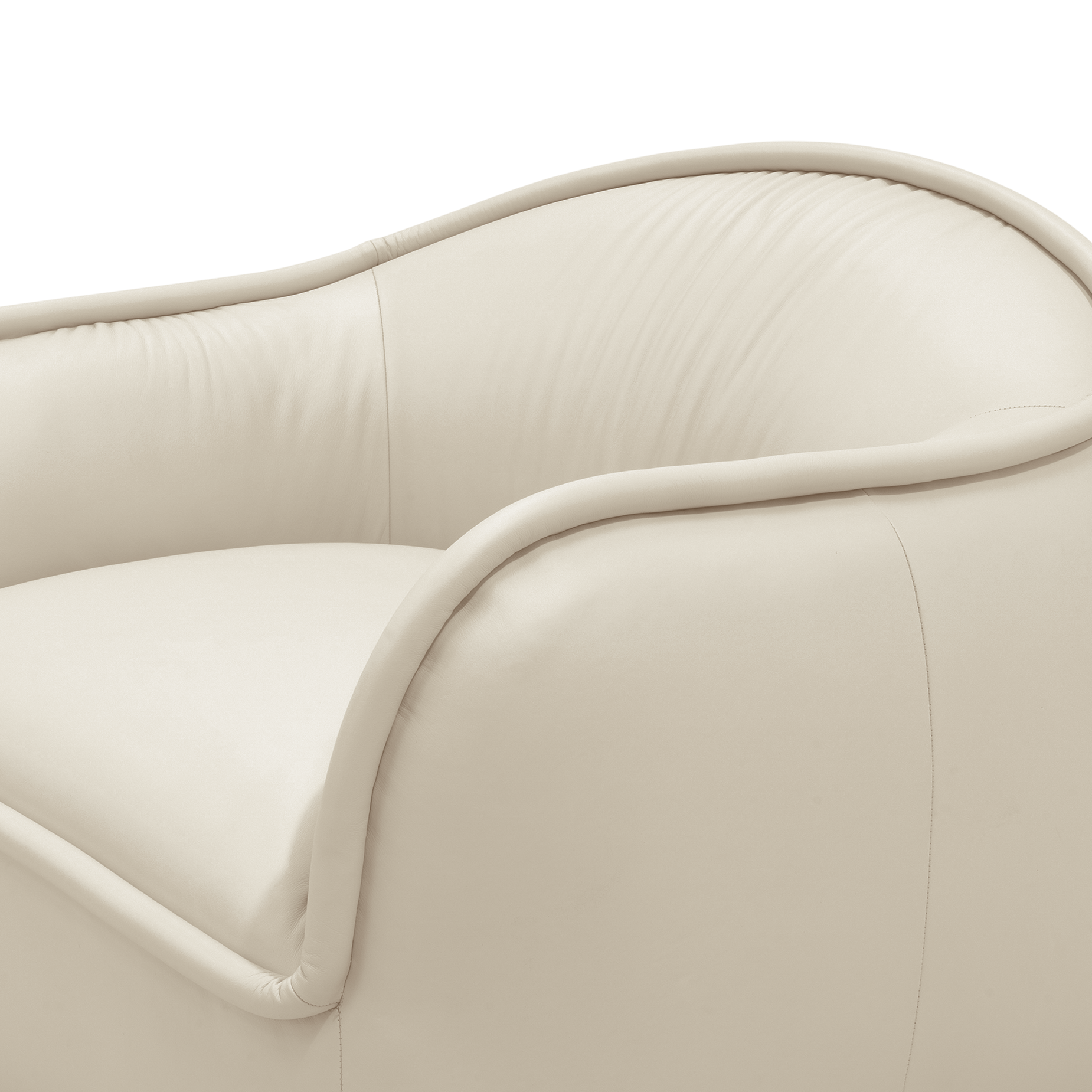 Tubo Leather Occasional Chair - [ Simpson Cream ]