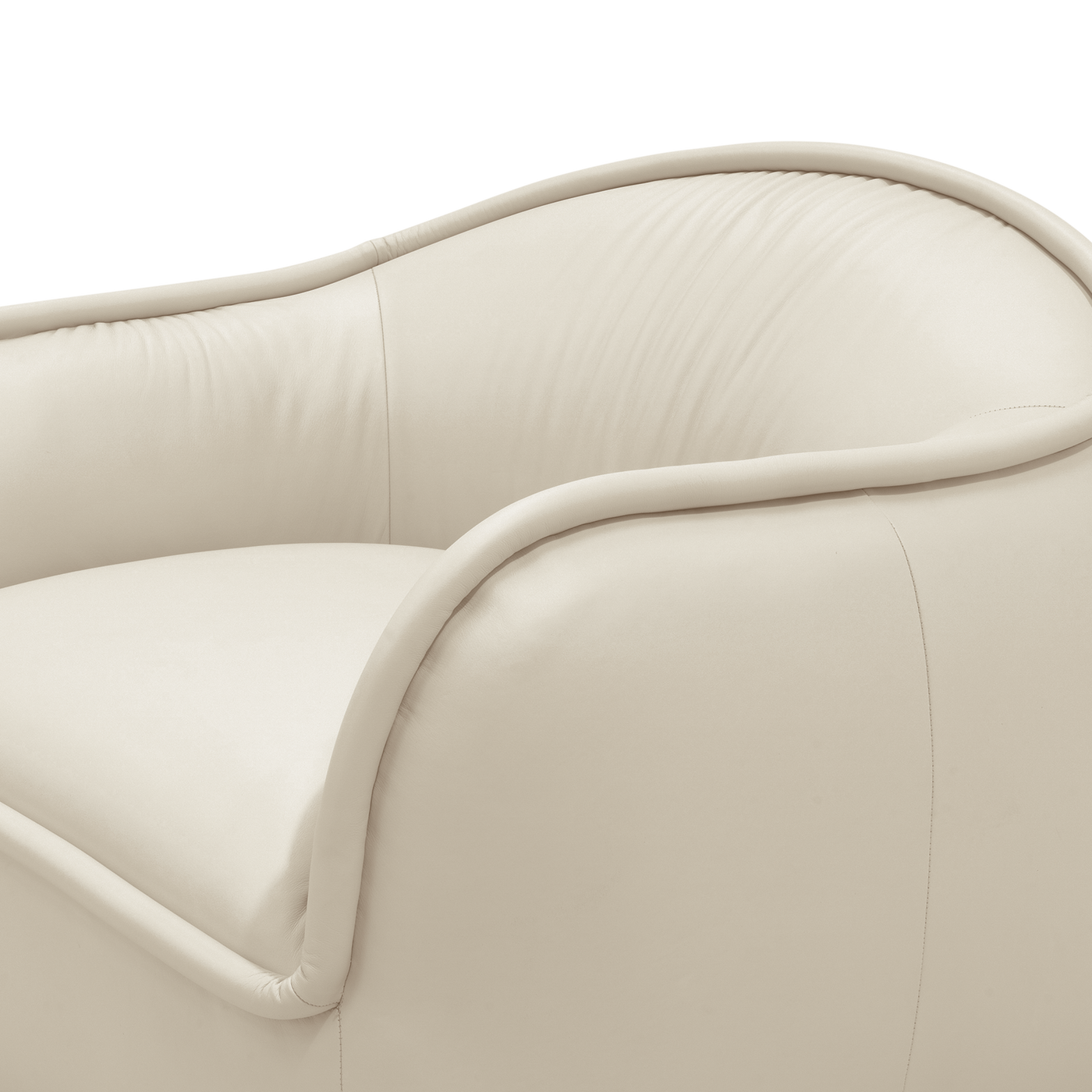 Tubo Leather Occasional Chair - [ Simpson Cream ]