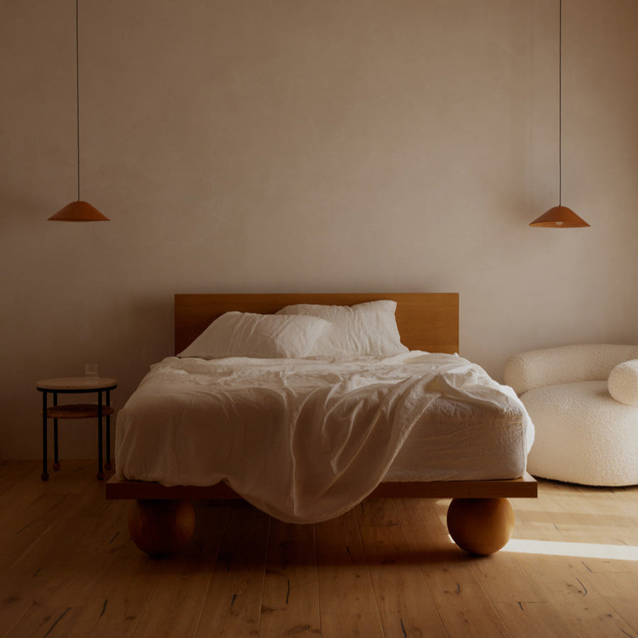 Yoko Queen Bed - [ Oak ]