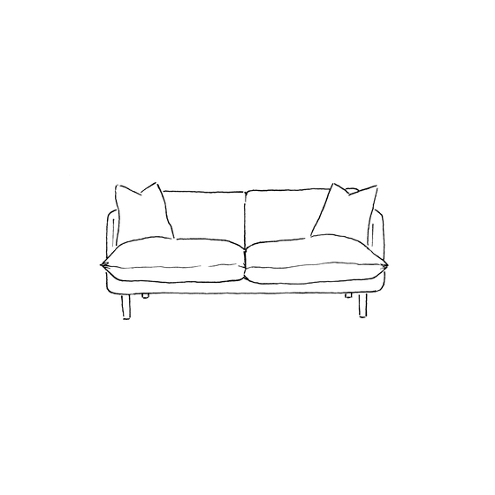 Zephyr 2.5 Seat Sofa Cover - [ Byron Biscuit ]