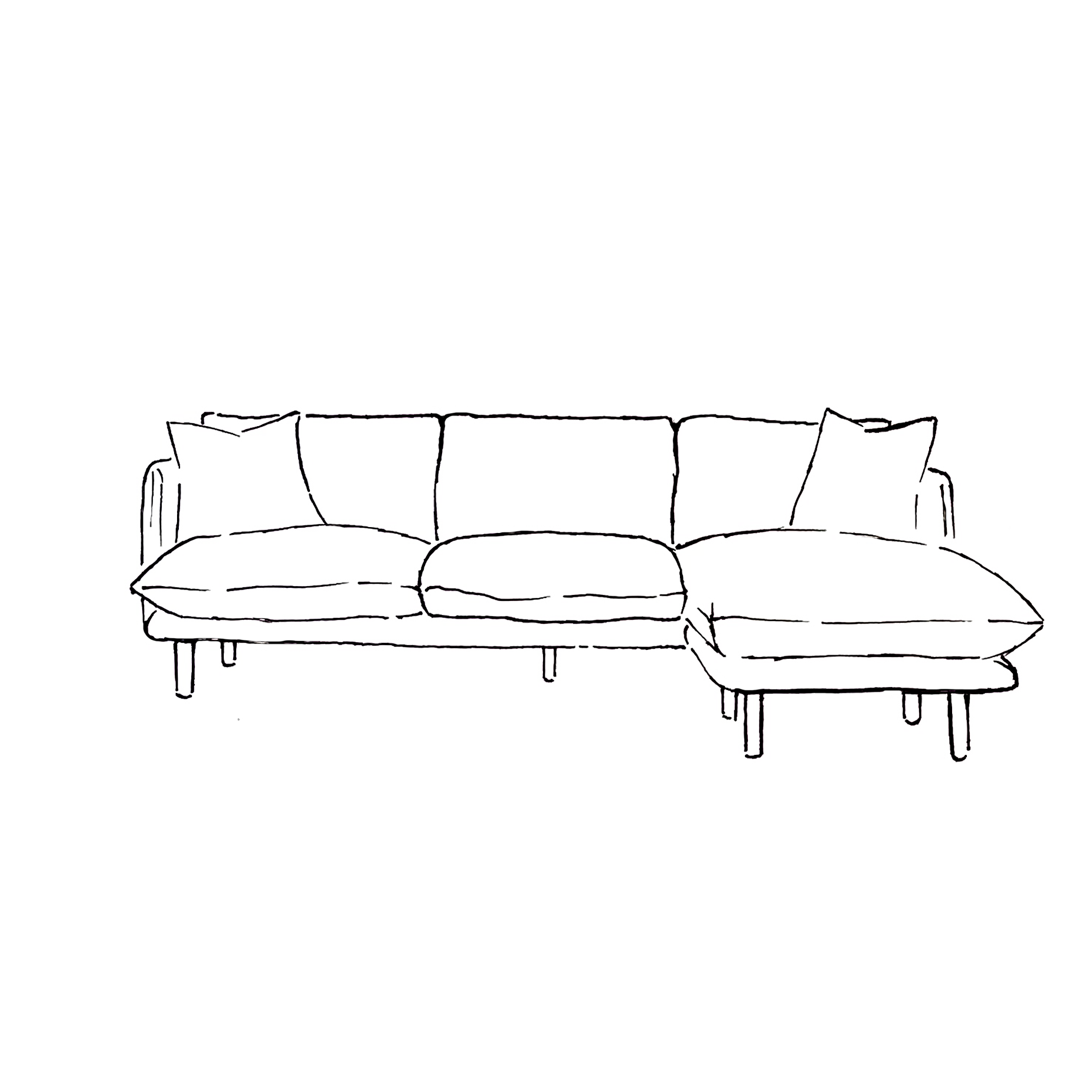 Zephyr Flip Chaise Sofa Cover - [ Byron Oyster ]