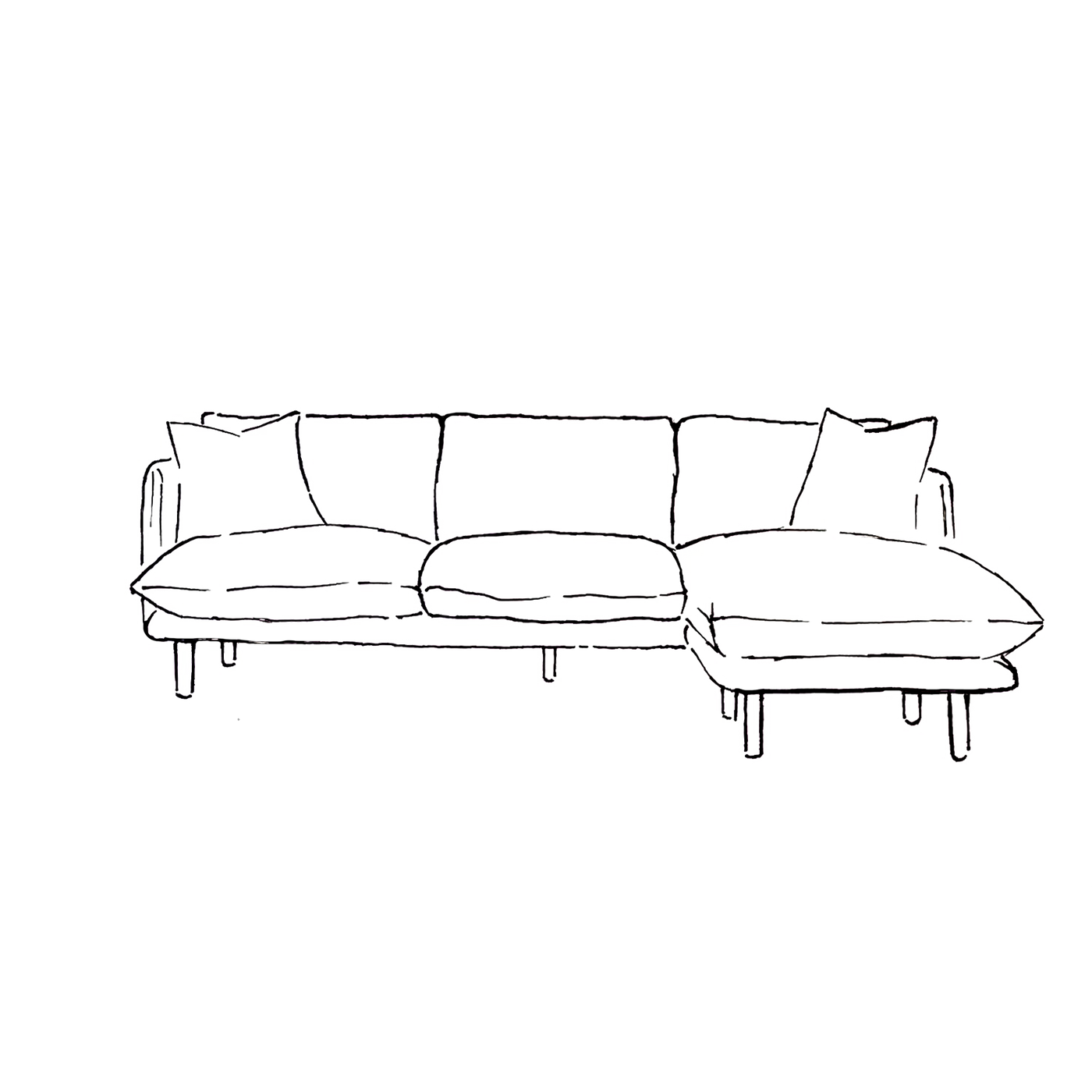 Zephyr Flip Chaise Sofa Cover - [ Byron Oyster ]