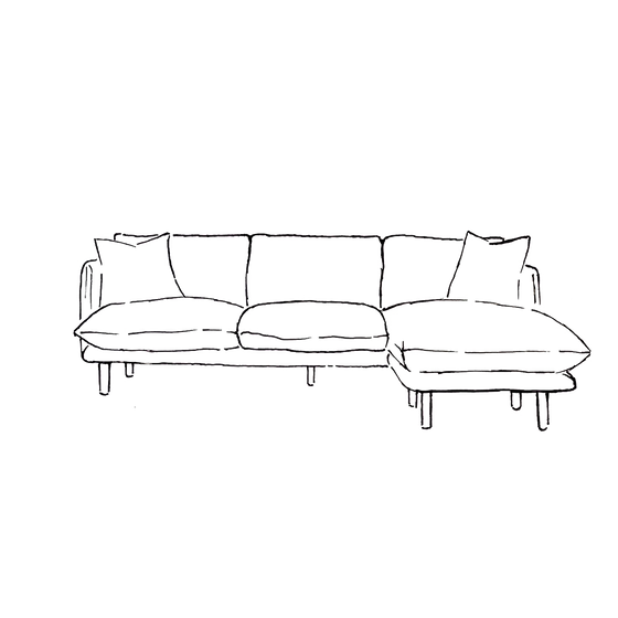 Zephyr Flip Chaise Sofa Cover - [ Byron Oyster ]