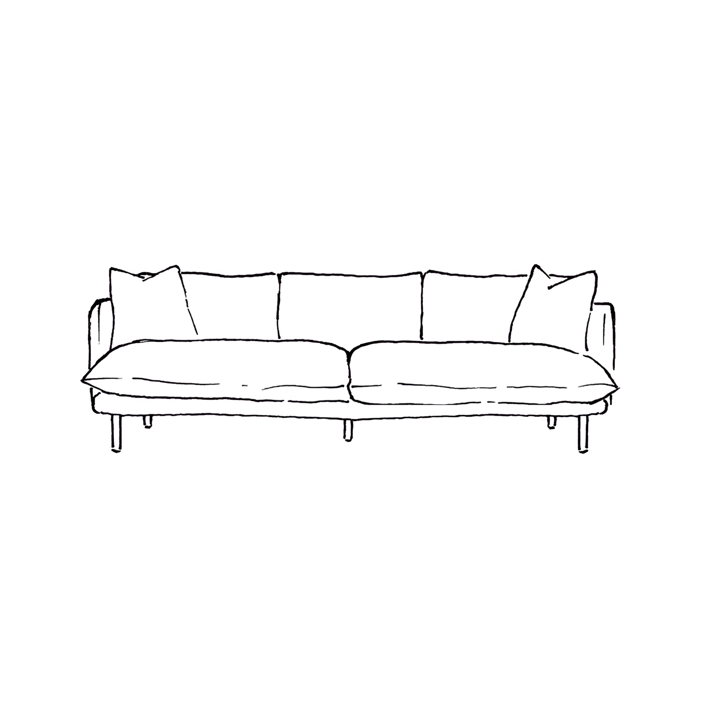 Zephyr 3.5 Seat Sofa Cover - [ Byron Oyster ]