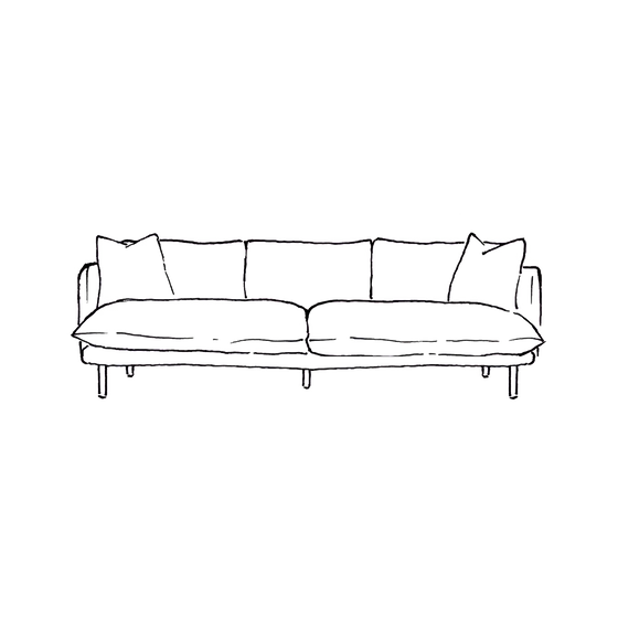 Zephyr 3.5 Seat Sofa Cover - [ Byron Oyster ]