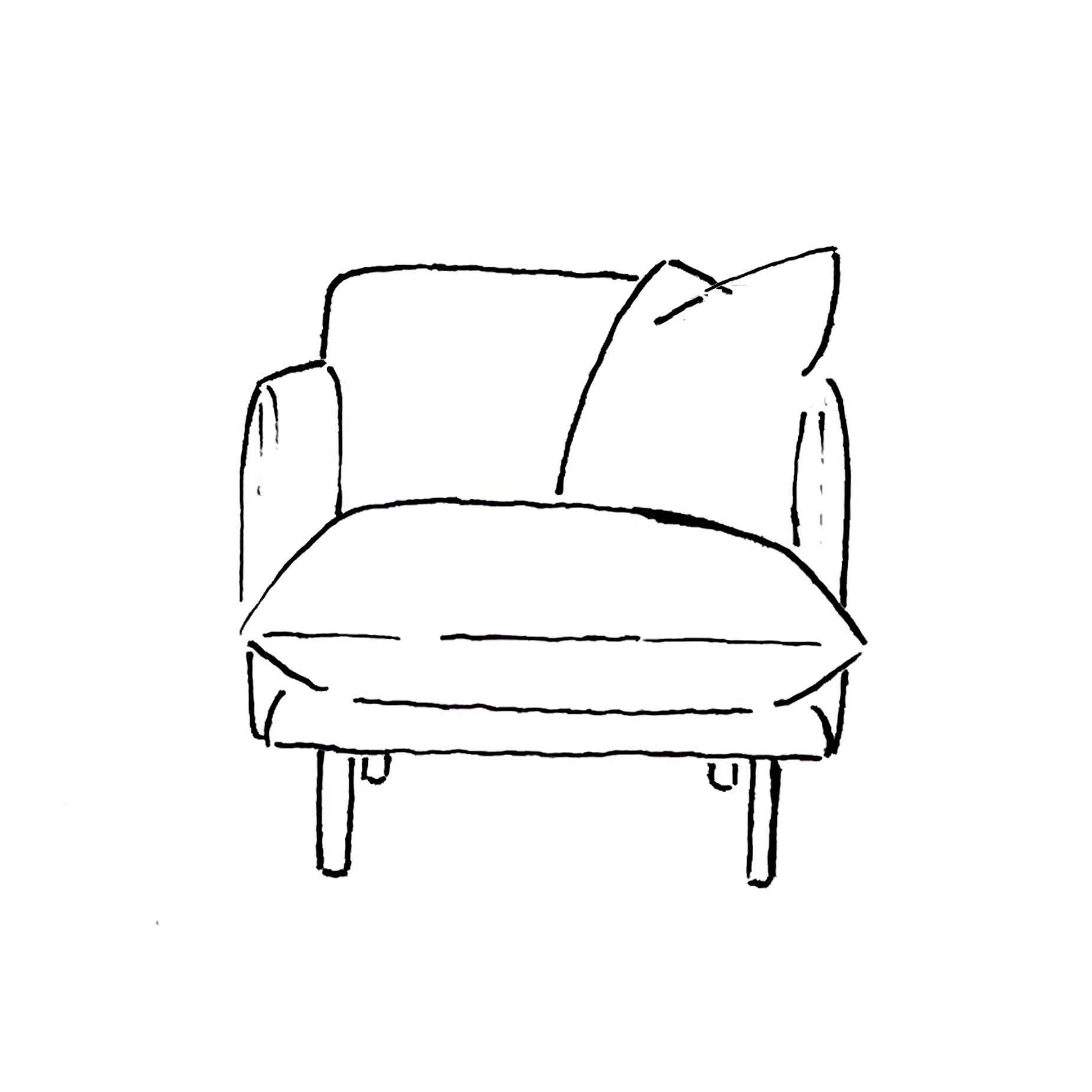 Zephyr Armchair Cover - [ Byron Biscuit ]