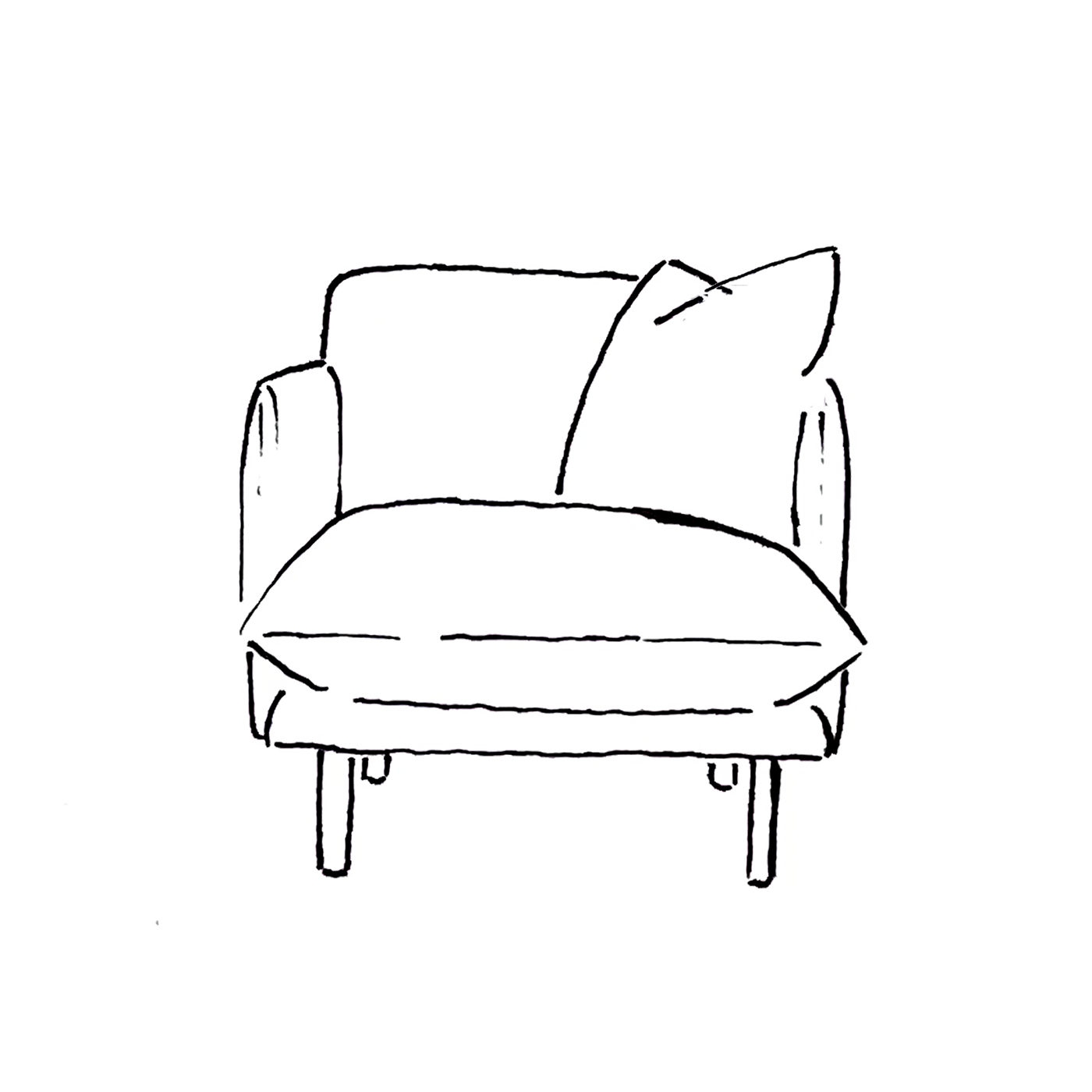 Zephyr Armchair Cover - [ Byron Oyster ]