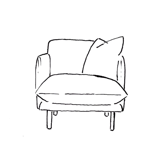 Zephyr Armchair Cover - [ Byron Oyster ]