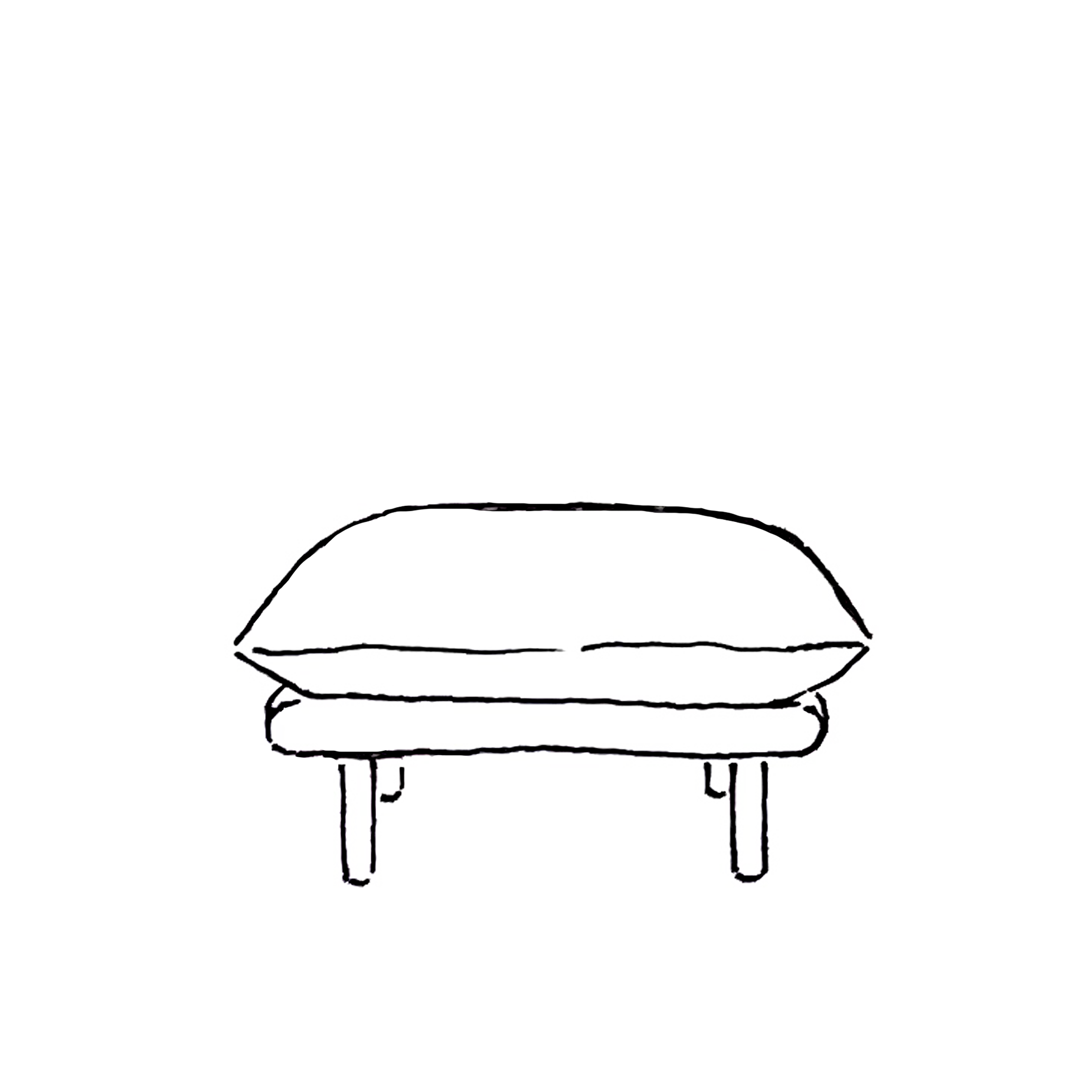 Zephyr Ottoman Cover - [ Byron Biscuit ]