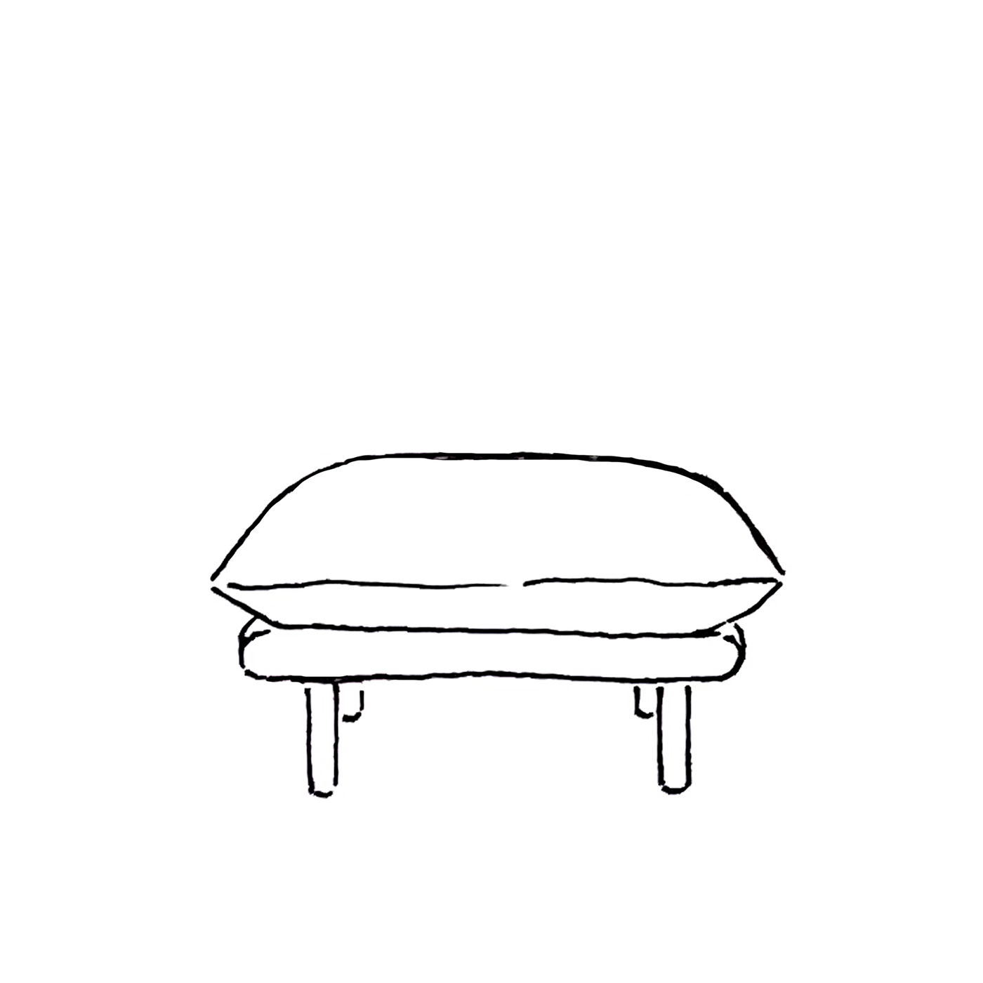 Zephyr Ottoman Cover - [ Byron Biscuit ]