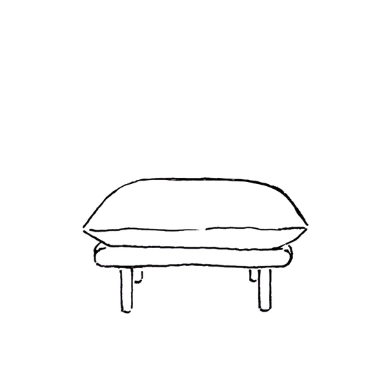 Zephyr Ottoman Cover - [ Byron Biscuit ]