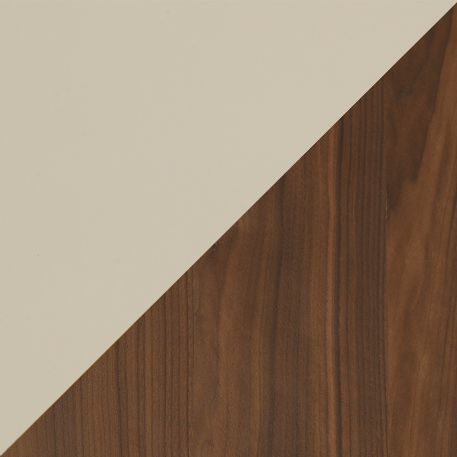 Material Swatch - [ Walnut & Simpson Cream ]