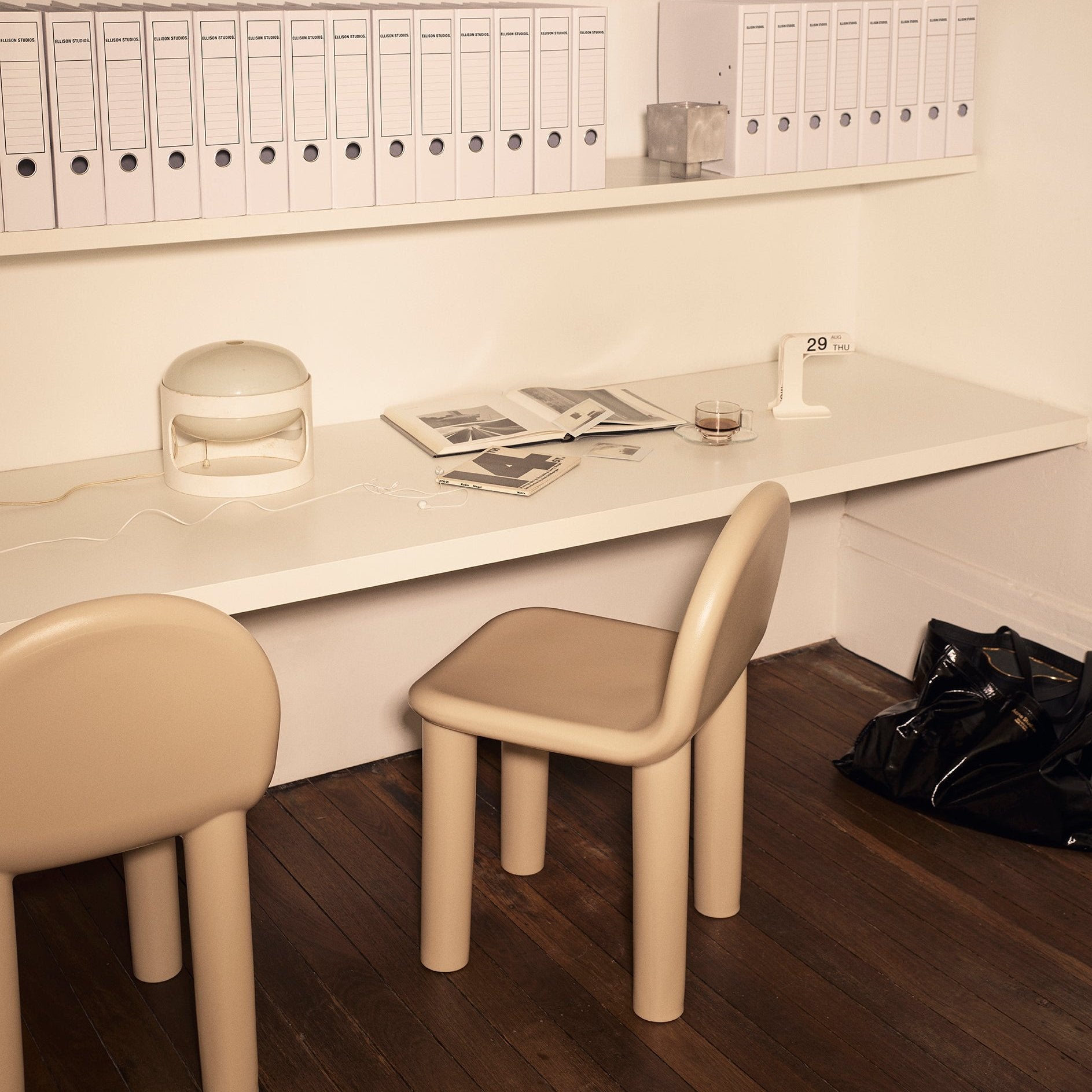 ELLISON STUDIOS. Arch Dining Chair in Pebble.