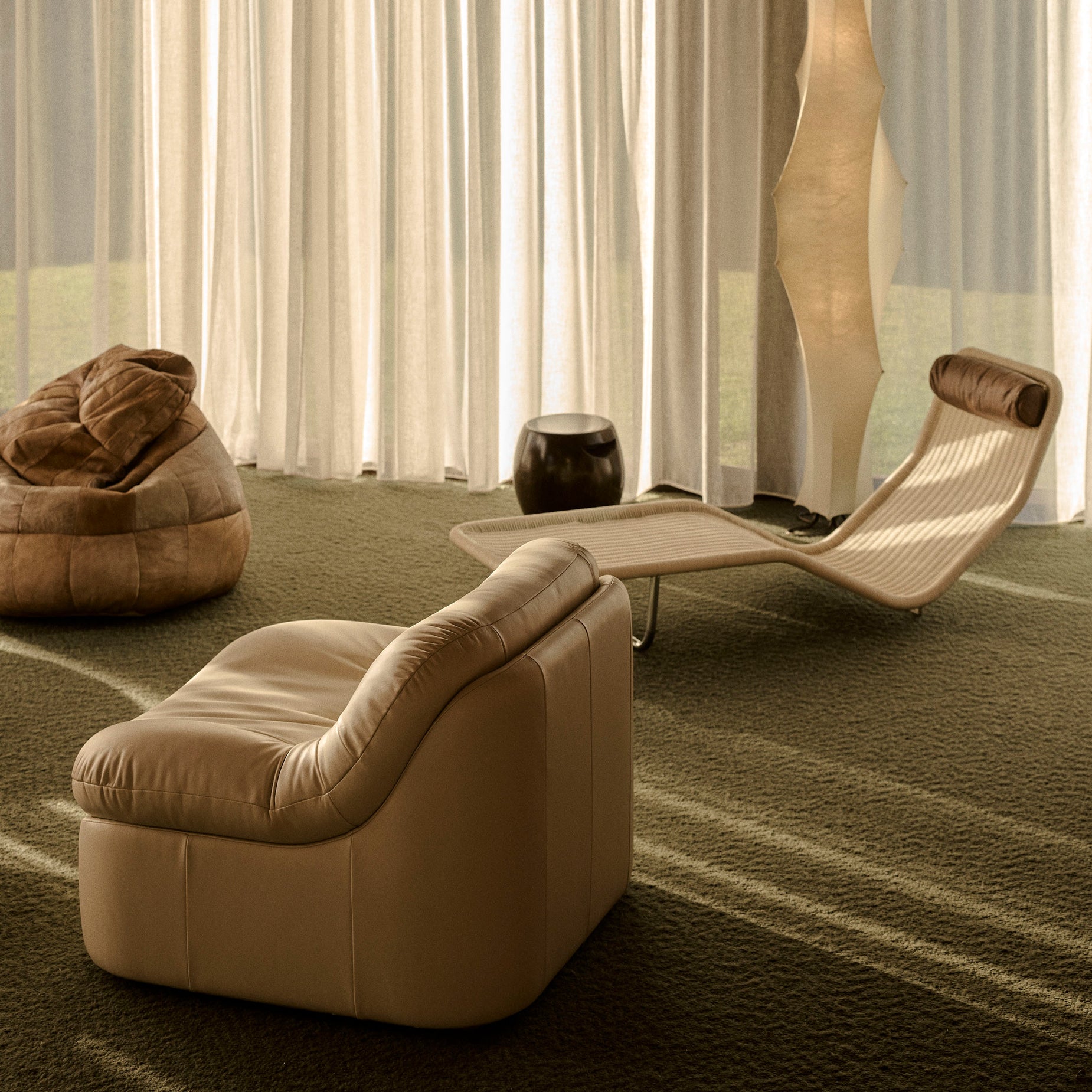 Glove Leather Occasional Chair - [ Simpson Cream ]