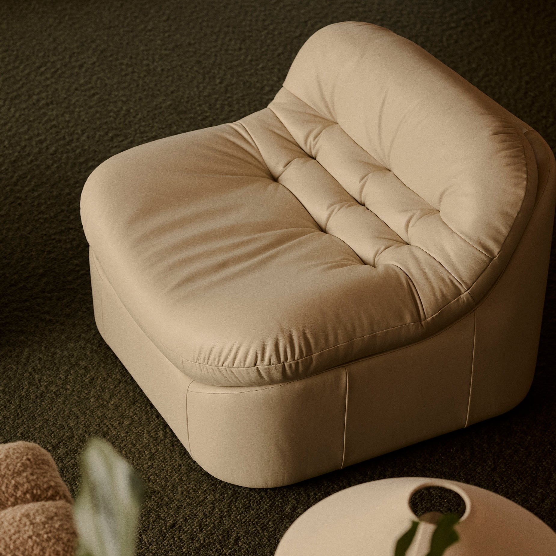 Glove Leather Occasional Chair - [ Simpson Cream ]