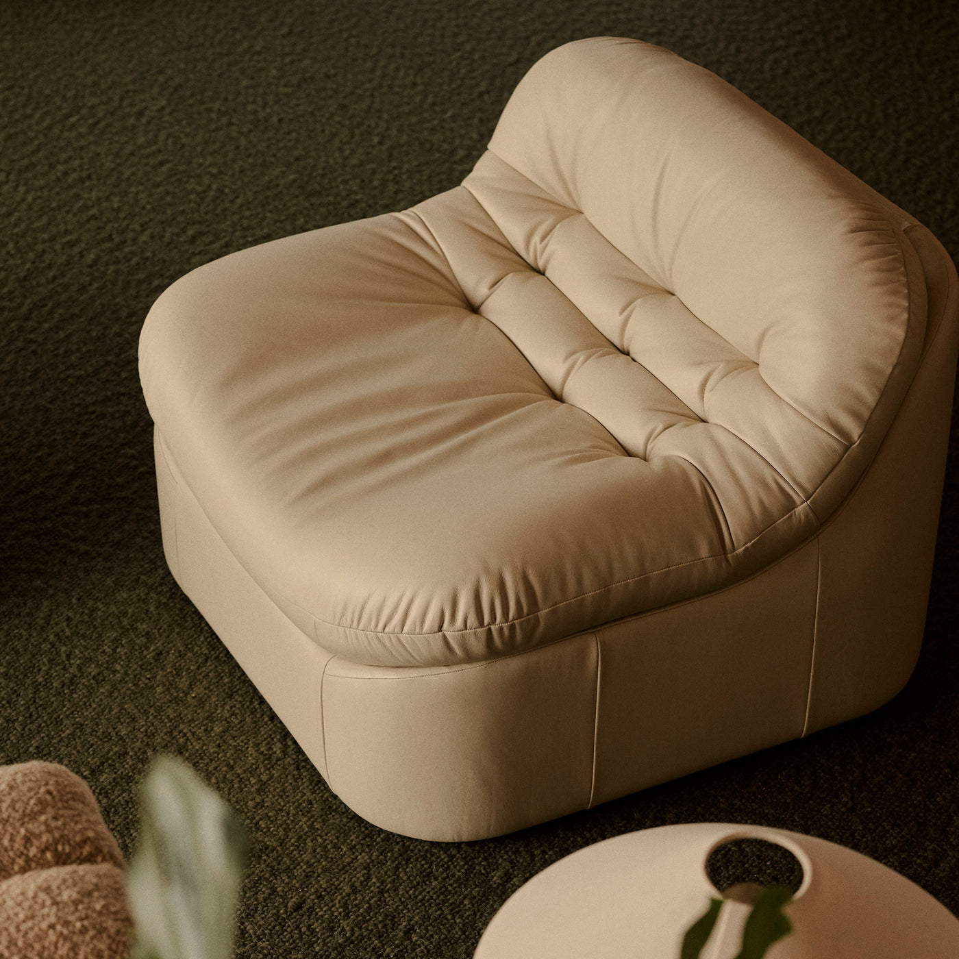 Glove Leather Occasional Chair - [ Simpson Cream ]