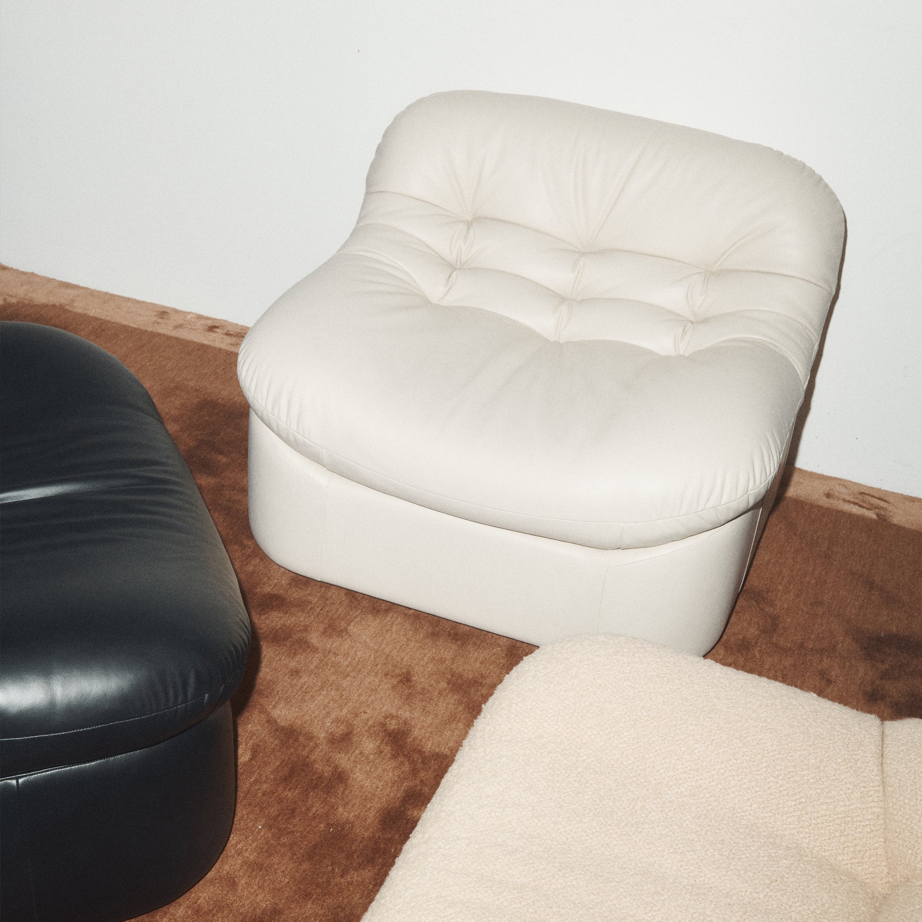Glove Leather Occasional Chair - [ Simpson Cream ]