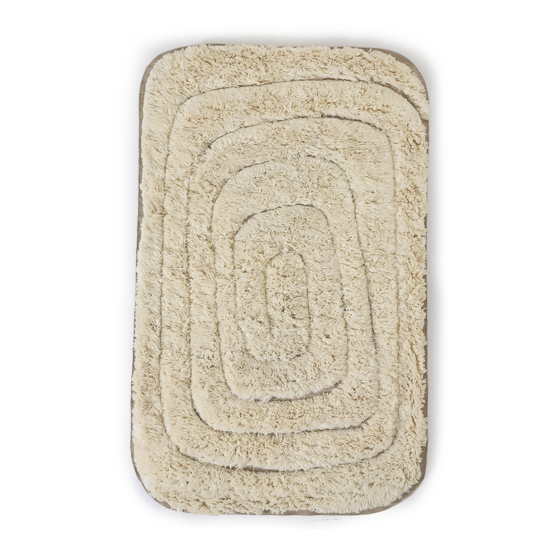 Maze Shag Floor Rug 2 x 3m - [ Milk ]